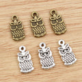Tiny Owl Charms Metal Components In 2 Styles For Jewelry Making view 4