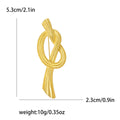 Textured Gold Tone Rope Knot Brooch for Jackets Scarves and Lapels view 6