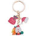 Santa Hat Present Sack and Tree Enamel Charm Keychain view 5