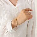 Gold Multicolor Clear Zircon Tennis Bracelets Box Clasp view 1