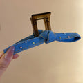 Blue Denim Rhinestone Hair Claws Bow Knot Two Styles view 7