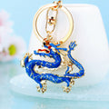 Mixed Jeweled Chinese Dragon Keychains in Thirty Eight Pictured Styles view 3