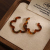 Amber Flower Hoops