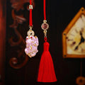 Jeweled Pixiu Car Hangers in Six Colors plus One Plain Red Fortune Tassel view 10