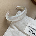 Iridescent Clear Acrylic Open Cuff Bangles 11 Textures view 6