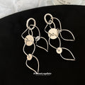 Open Circle Spiral Drop Earrings in Three Fastening Styles view 3