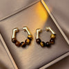 Crystal Brown Hoops