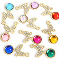 Polished Gold Silver Butterfly Alloy Charms in 18 Styles view 5