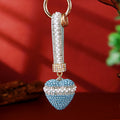 Pearl Band Crystal Heart Keychains in Fourteen Strap and Plain Colors view 4