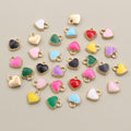 Tiny Colorful Heart Charms In 1 Style For Jewelry Making view 4