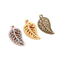 Openwork Leaf Charms in Antique Bronze and Silver Finishes view 5
