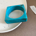 Acrylic and Rattan Weave Bangle Bracelets Mixed Styles view 8
