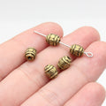 Grooved Barrel Metal Spacer Beads for Jewelry Making view 4