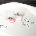 Flocked Heart Apple And Apple Core Charm Keychains 2 Styles view 4