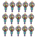 Zinc Alloy Rainbow Lollipop Charm Pendant for Earrings Hair Accessories Bracelet Necklace DIY
