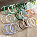 Round Jade Like Solid Bangle Bracelets Nineteen Color Styles view 3