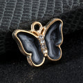 Enamel Alloy Rhinestone Butterfly Charm Pendant Seven Colors view 10