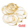 Large Wire Hoop Earring Findings in Four Finishes and Six Sizes view 8