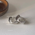 Silver Tone Multi Wire Wrapped Round Hoop Earrings For Women view 4