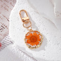 Pressed Daisy Resin Keychains Gold Lobster Clasp 8 Colors view 9