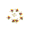 Striped Umbrella Enamel Charm Collection for Jewelry Making view 10