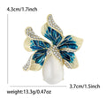 Enamel Lily Flower With Pearl Brooch for Jackets Scarves and Coats view 5