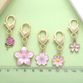 Rose, Sunflower and Blossom Charm Keychains in 18 Pictured Variations for Bags and Keys view 4