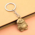 Vintage 3D Penguin Alloy Keychain Backpack Charm Pendant