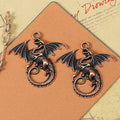 Winged Dragon Metal Charm in 6 Finishes for Jewelry Crafts view 7