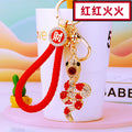 Jeweled Gem Snake Keychains with Fortune Cords and Loose Heart Loops view 3