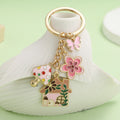 Flower Charm Keychains Featuring Pink Butterfly Across 31 Pictured Variations view 2