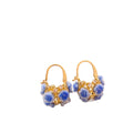 Mini Rose Basket Hoop Earrings in Two Floral Colors view 5