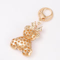 Rhinestone Teddy Bear Keychain Bow Heart Metal Bag Charm view 4