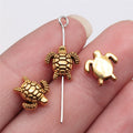 10x10mm 0.8g Antique Gold Zinc Alloy Turtle Loose Metal Beads for Bracelet DIY Jewelry Making