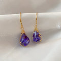 Pressed Flower Teardrop Hook Earrings in Five Colors view 7