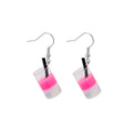 Mini Bubble Tea Cup Dangle Earrings Six Color Drink Charms view 7