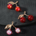 Cherry Charm Pendant Iridescent Resin Beads Three Colors view 1