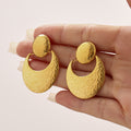 Stainless Heart and Crescent Stud Drop Earrings Mix view 3