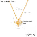 Gold Bow Shell Pendant Necklace Three Chain Styles view 6