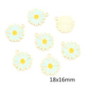 Enamel Daisy Flower Charms in Multiple Colors, Shapes and Mixes view 8