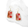 Rectangular Pressed Flower Drop Earrings in Three Designs view 5