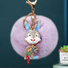 Blue-Rabbit Violet-Pom