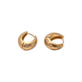 Gold Tone Starburst Huggie Hoop Earrings Jewelry Pair view 5