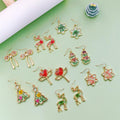 Christmas Dried Flower Resin Drop Earrings Gold Frames 19 Styles view 3