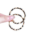 Leopard Wrapped Hoop Earrings In Two Shapes And Sizes view 5