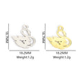 Rhinestone Swan Charms in Gold and Silver Tones, Five Colors view 3