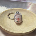 Flocked Mini Hedgehog Plush Keychains Silver Ring 5 Poses view 7