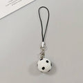 Basketball and Soccer Ball Phone Strap Charms in Silver Tone view 7