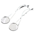 Silver Tone Round Cabochon Bezel Hair Clip Findings view 5