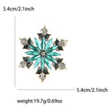 Crystal Snowflake Brooch With Polished Metal And Sculpted Decorative Details view 8